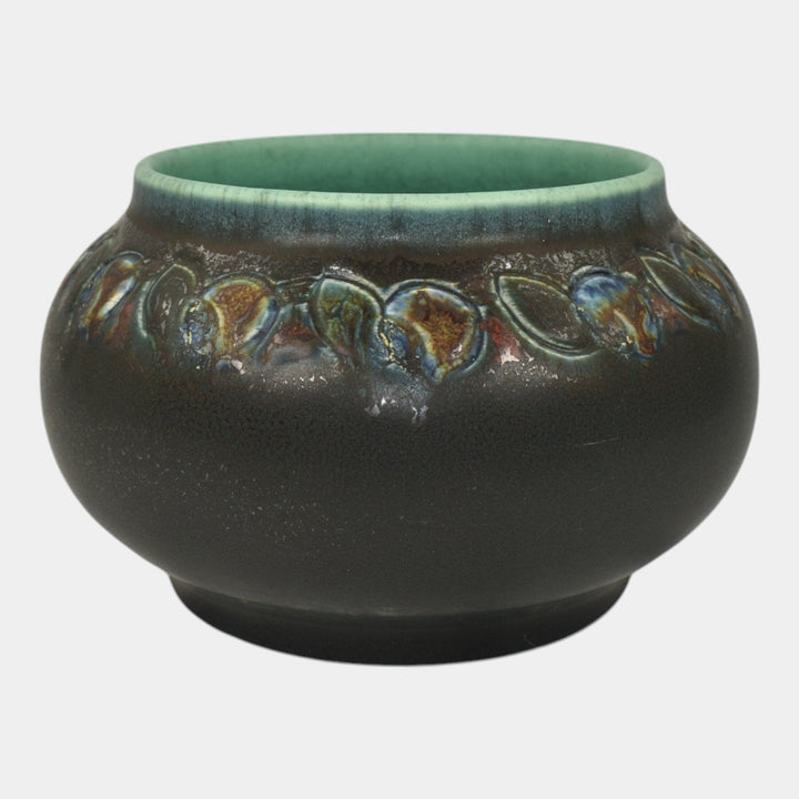 Rookwood 1927 Vintage Art Pottery Hand Carved Brown Green Ceramic Bowl 2243 Todd
