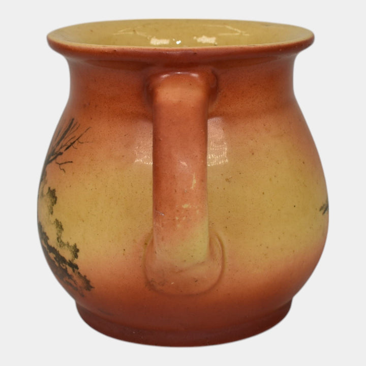 Roseville Autumn 1910 Vintage Art Pottery Ceramic Shaving Mug