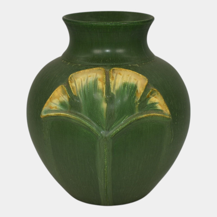 Ephraim Faience 2005 Arts and Crafts Pottery Matte Green Nostalgia Vase 243