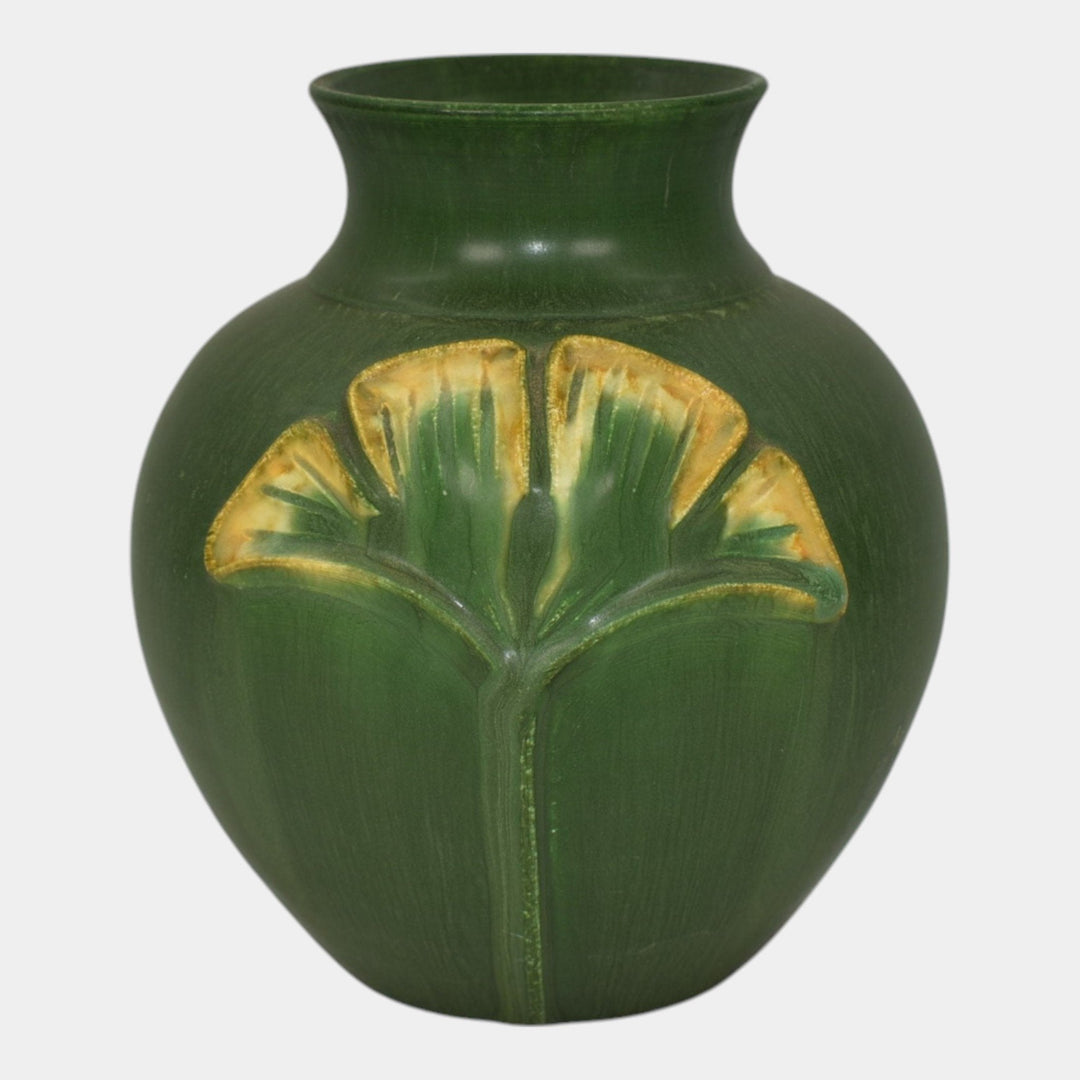 Ephraim Faience 2005 Arts and Crafts Pottery Matte Green Nostalgia Vase 243
