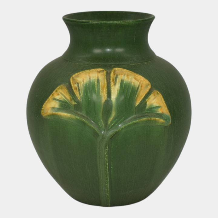 Ephraim Faience 2005 Arts and Crafts Pottery Matte Green Nostalgia Vase 243