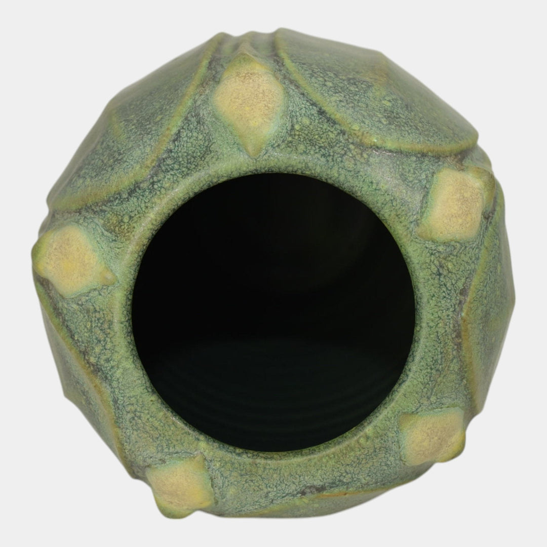 Jemerick Studio Pottery Arts And Crafts Matte Green Tall Vase