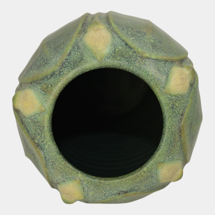 Jemerick Studio Pottery Arts And Crafts Matte Green Tall Vase