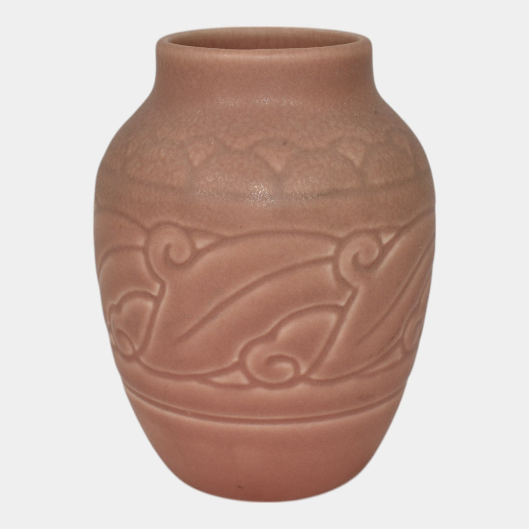 Rookwood 1927 Vintage Art Deco Pottery Green Over Pink Ceramic Flower Vase 2854
