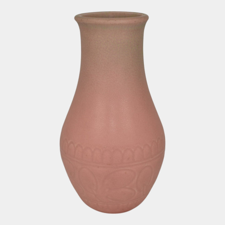 Rookwood 1929 Vintage Art Deco Pottery Green Over Pink Ceramic Flower Vase 2896