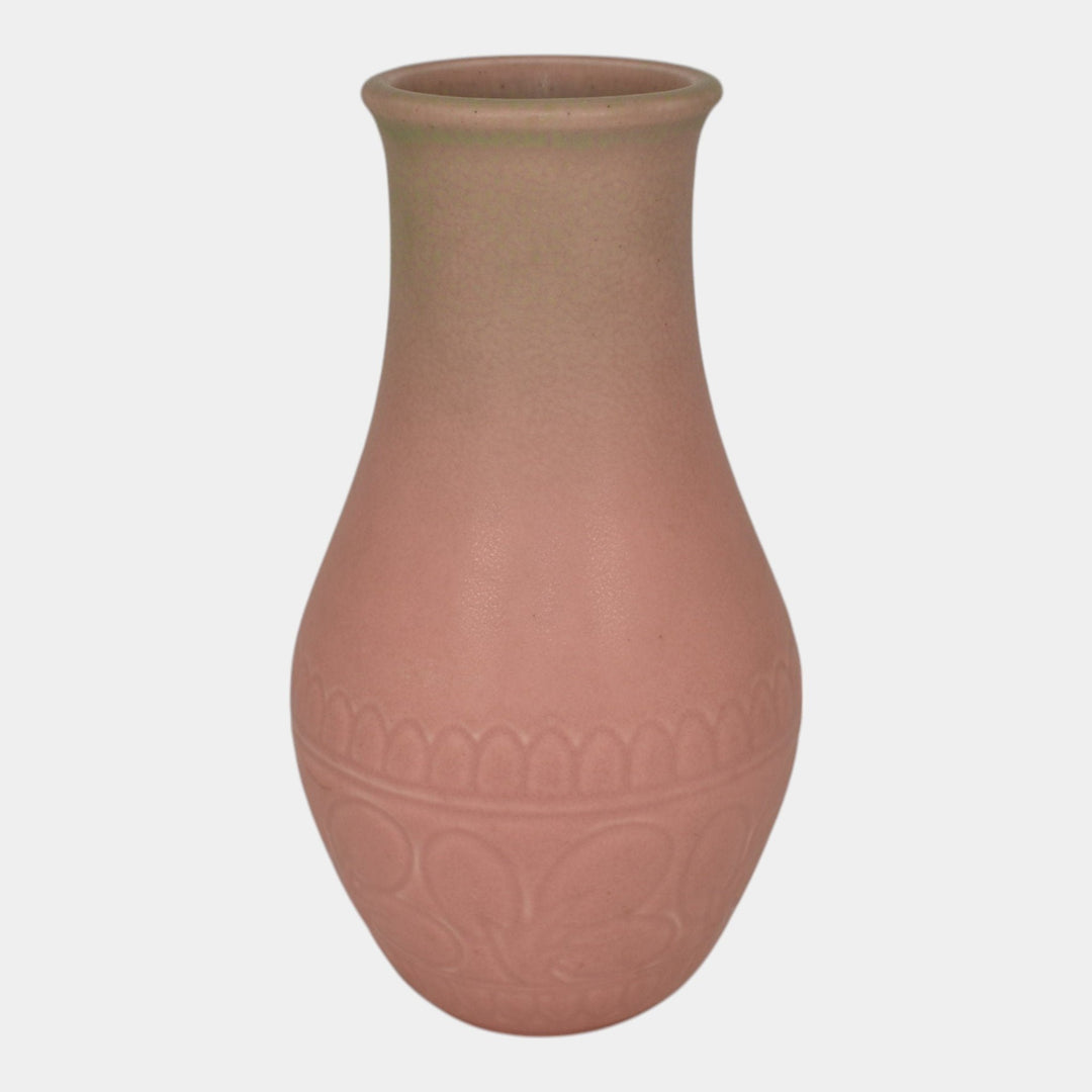 Rookwood 1929 Vintage Art Deco Pottery Green Over Pink Ceramic Flower Vase 2896