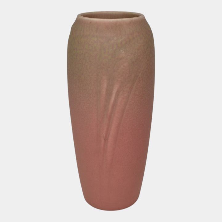 Rookwood 1931 Vintage Art Deco Pottery Green Over Pink Ceramic Flower Vase 2114