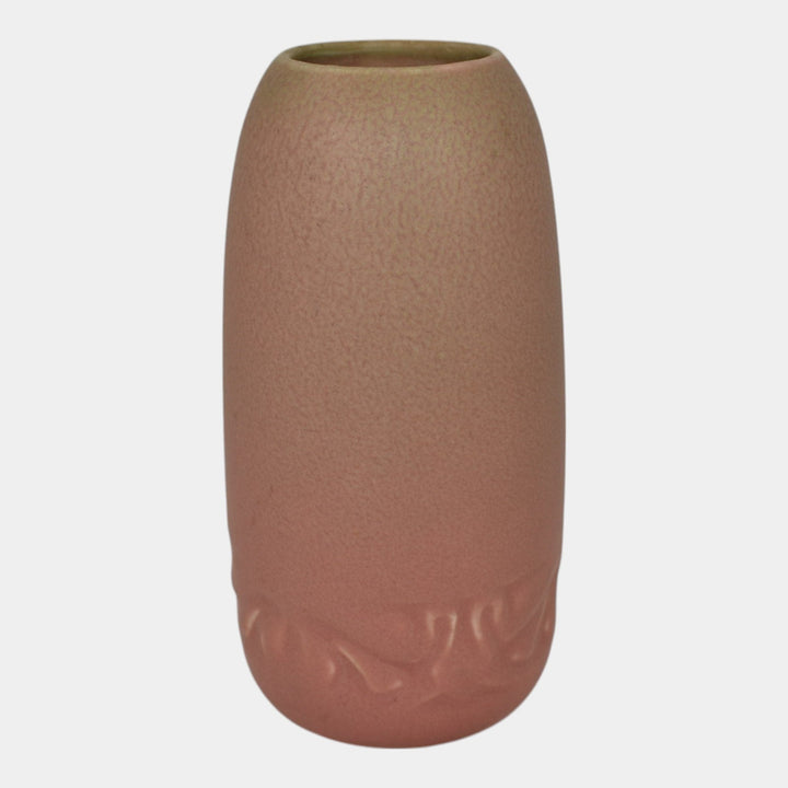 Rookwood 1919 Vintage Art Deco Pottery Green Over Pink Ceramic Flower Vase 1890
