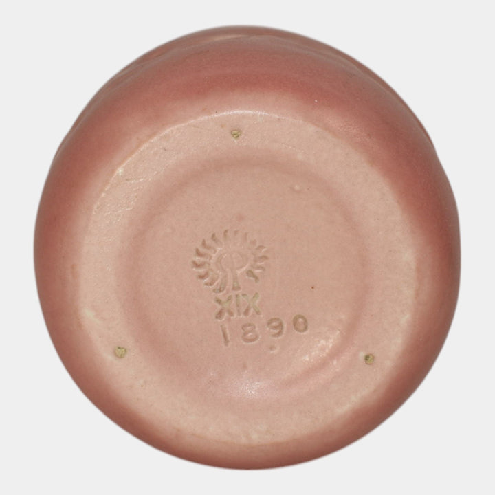 Rookwood 1919 Vintage Art Deco Pottery Green Over Pink Ceramic Flower Vase 1890