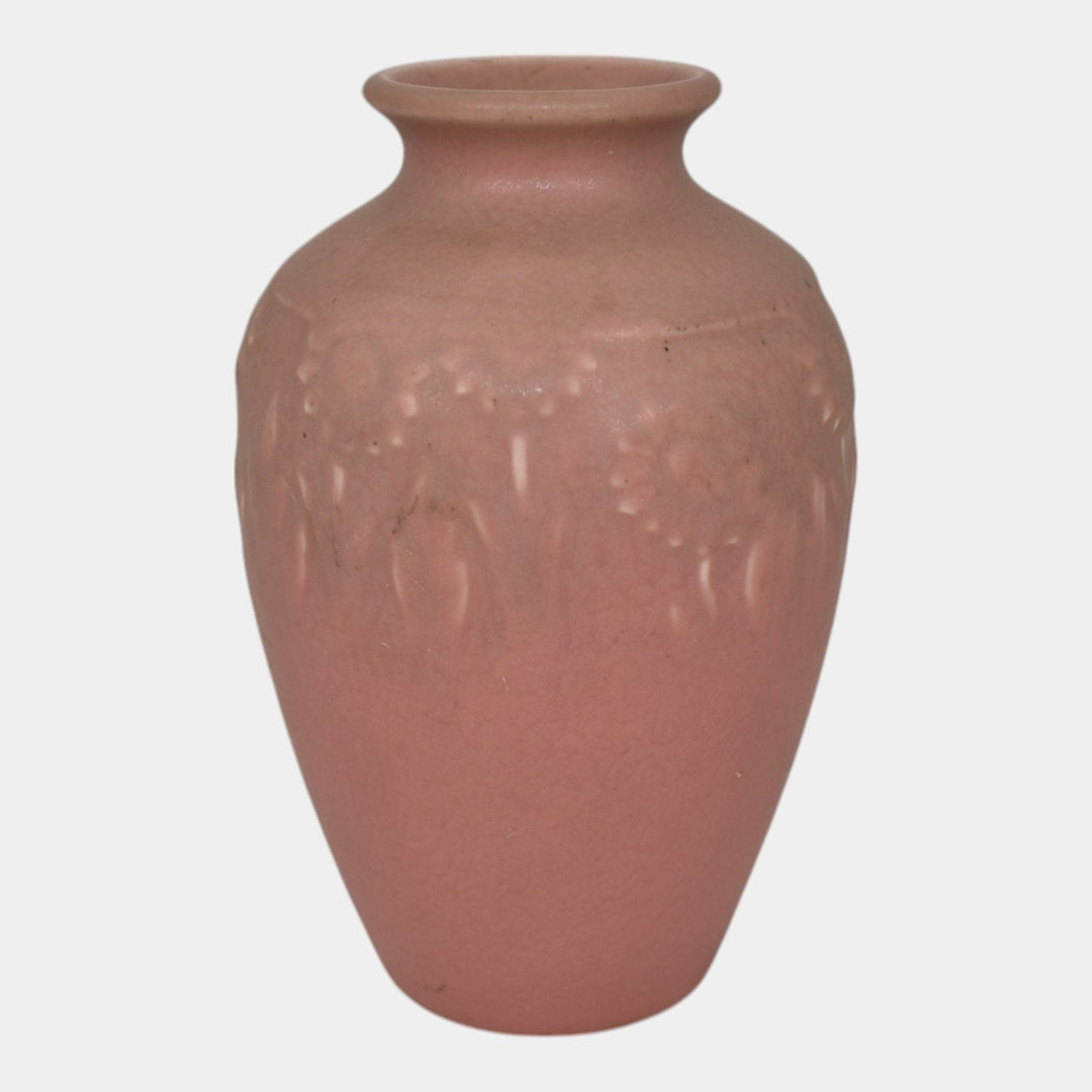 Rookwood 1928 Vintage Art Pottery Pink Ceramic Flower Vase 2591