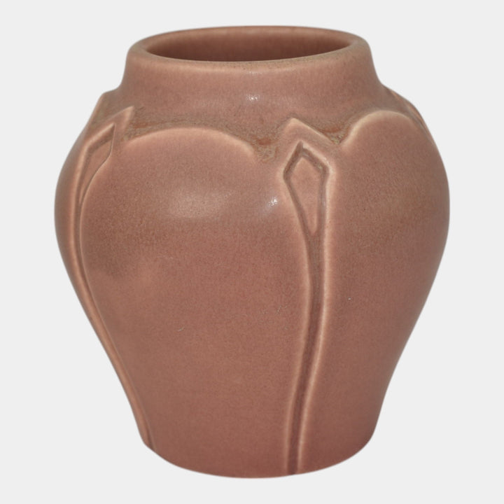 Rookwood 1921 Vintage Art Deco Pottery Green Over Pink Ceramic Flower Vase 2089