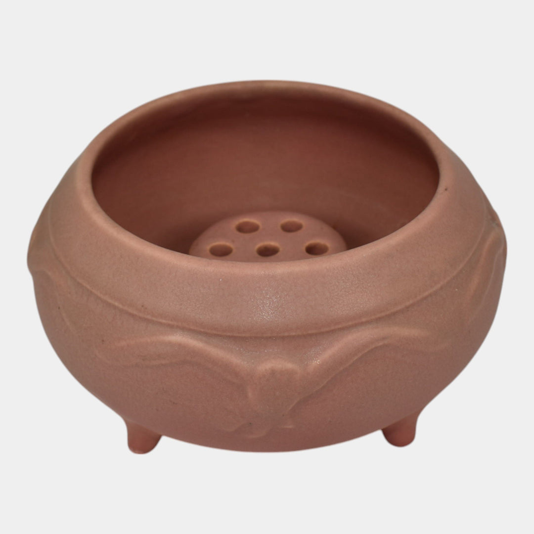 Rookwood 1919 Vintage Art Deco Pottery Owl In Flight Bowl Flower Frog 2359 - Just Art Pottery