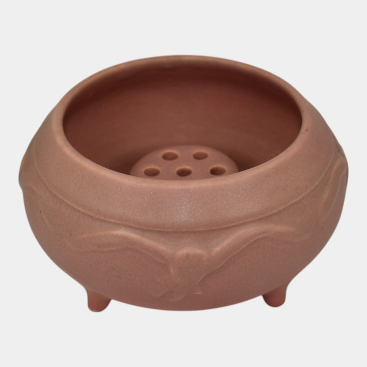 Rookwood 1919 Vintage Art Deco Pottery Owl In Flight Bowl Flower Frog 2359 - Just Art Pottery
