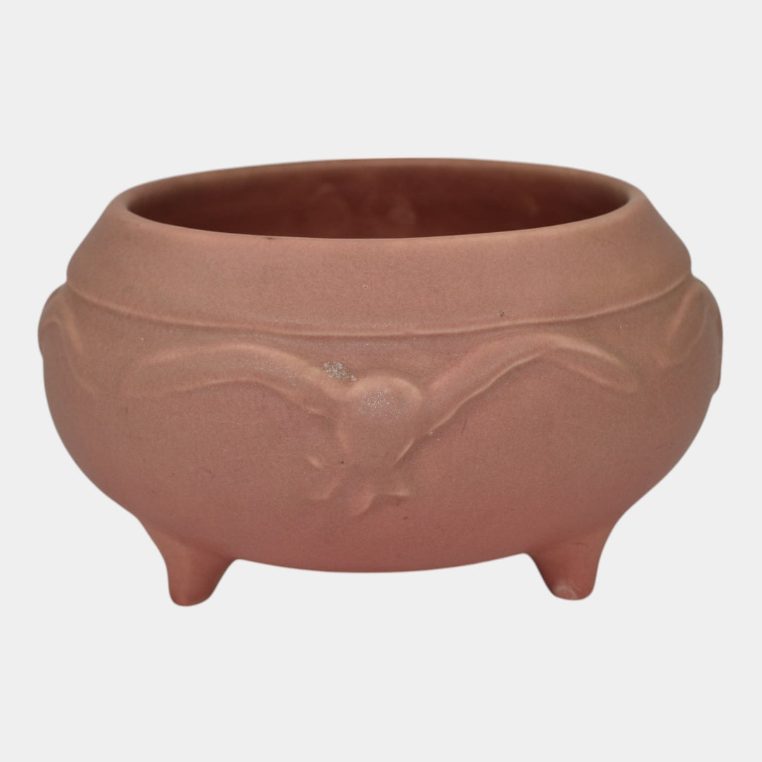 Rookwood 1919 Vintage Art Deco Pottery Owl In Flight Bowl Flower Frog 2359 - Just Art Pottery