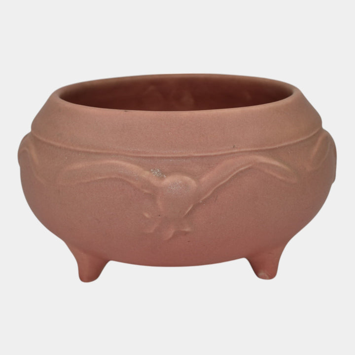 Rookwood 1919 Vintage Art Deco Pottery Owl In Flight Bowl Flower Frog 2359 - Just Art Pottery