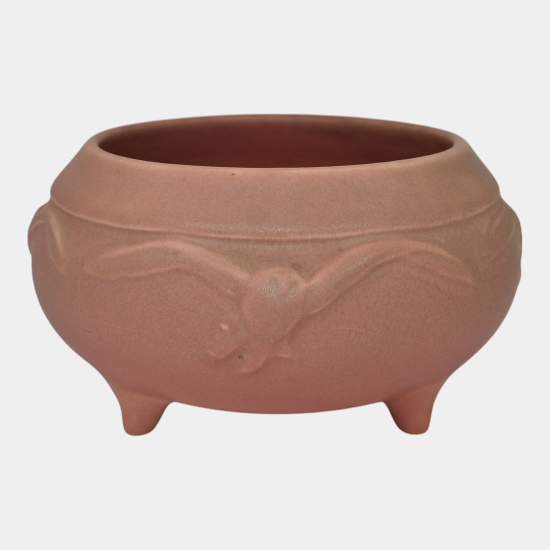 Rookwood 1919 Vintage Art Deco Pottery Owl In Flight Bowl Flower Frog 2359 - Just Art Pottery