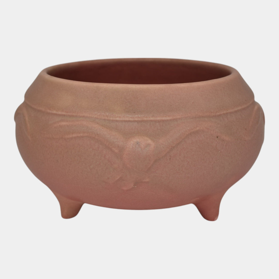 Rookwood 1919 Vintage Art Deco Pottery Owl In Flight Bowl Flower Frog 2359 - Just Art Pottery