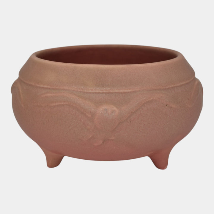 Rookwood 1919 Vintage Art Deco Pottery Owl In Flight Bowl Flower Frog 2359 - Just Art Pottery