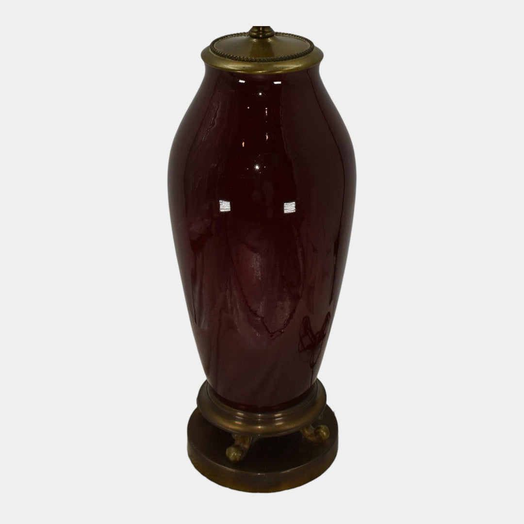 Rookwood Vintage Art Deco Pottery Red Ceramic Lamp