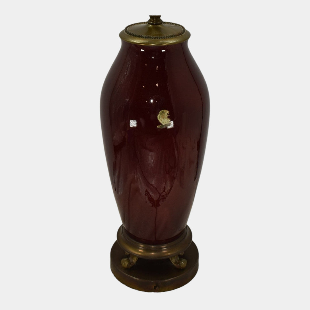 Rookwood Vintage Art Deco Pottery Red Ceramic Lamp