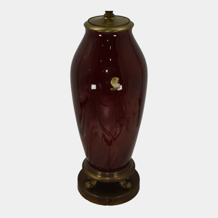Rookwood Vintage Art Deco Pottery Red Ceramic Lamp