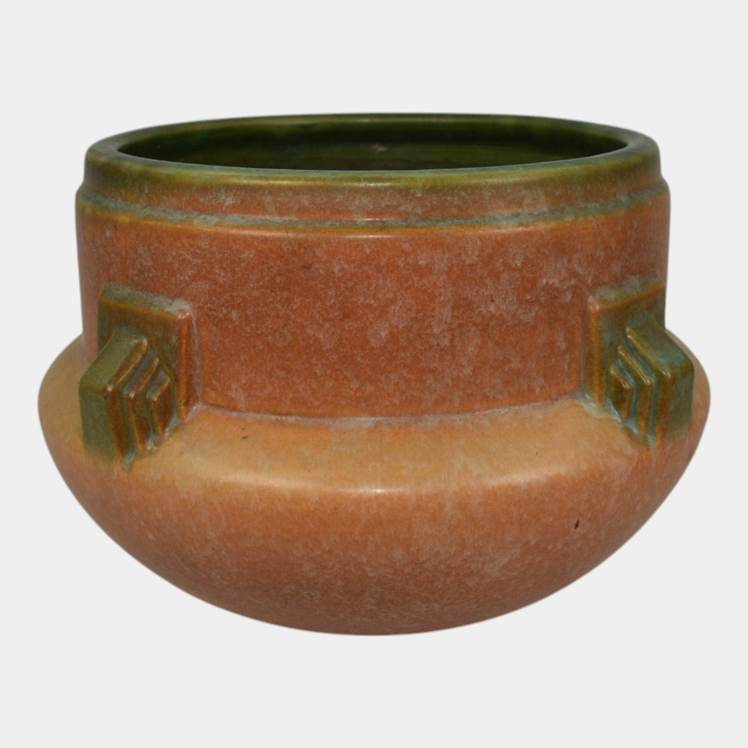 Roseville Artcraft Tan 1933 Vintage Art Deco Pottery Jardiniere Planter 629-6