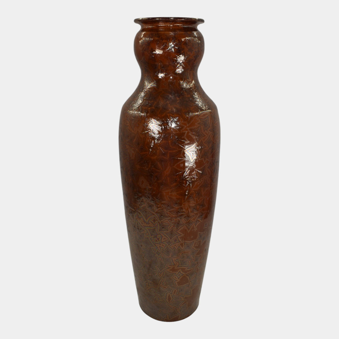 Bulldog Studio Seagrove North Carolina Pottery Crystalline Floor Vase Gholson - Just Art Pottery