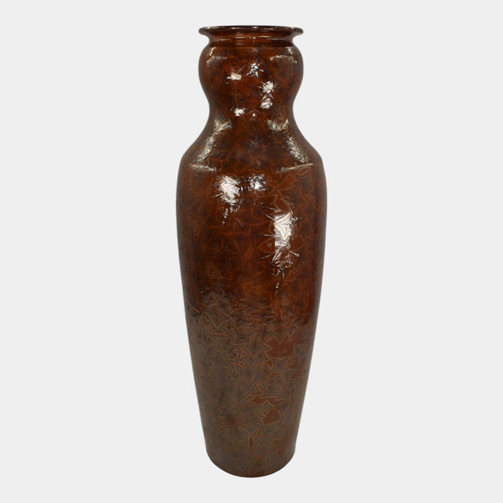 Bulldog Studio Seagrove North Carolina Pottery Crystalline Floor Vase Gholson - Just Art Pottery