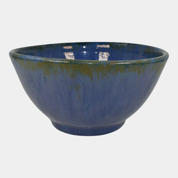 Fulper Arts And Crafts Pottery Blue Glaze Ceramic Bowl 45