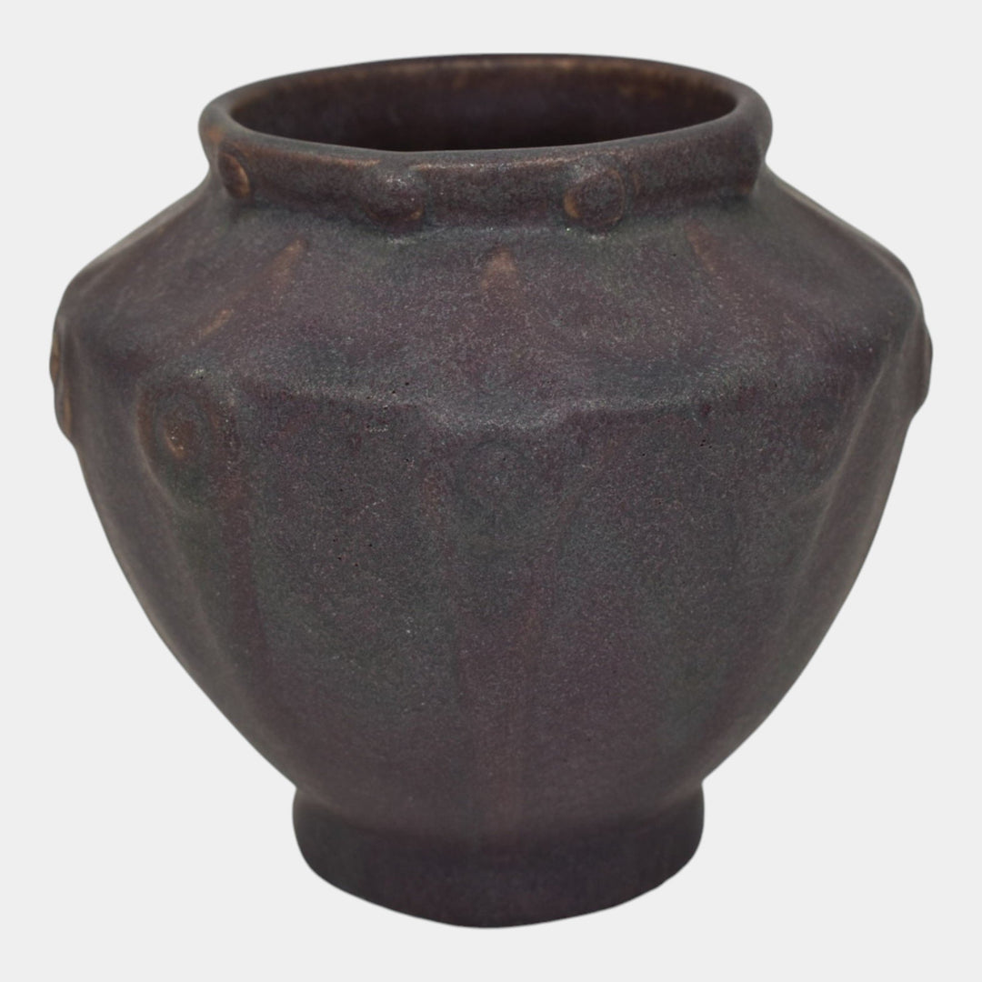 Van Briggle 1907-12 Vintage Arts And Crafts Pottery Matte Purple Vase 654 - Just Art Pottery