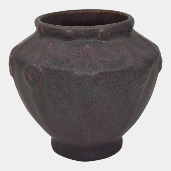 Van Briggle 1907-12 Vintage Arts And Crafts Pottery Matte Purple Vase 654 - Just Art Pottery