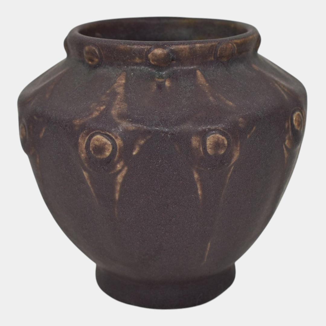 Van Briggle 1907-12 Vintage Arts And Crafts Pottery Matte Purple Vase 654 - Just Art Pottery