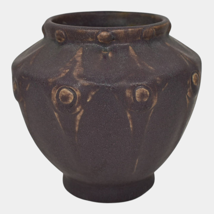 Van Briggle 1907-12 Vintage Arts And Crafts Pottery Matte Purple Vase 654 - Just Art Pottery