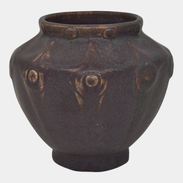 Van Briggle 1907-12 Vintage Arts And Crafts Pottery Matte Purple Vase 654 - Just Art Pottery