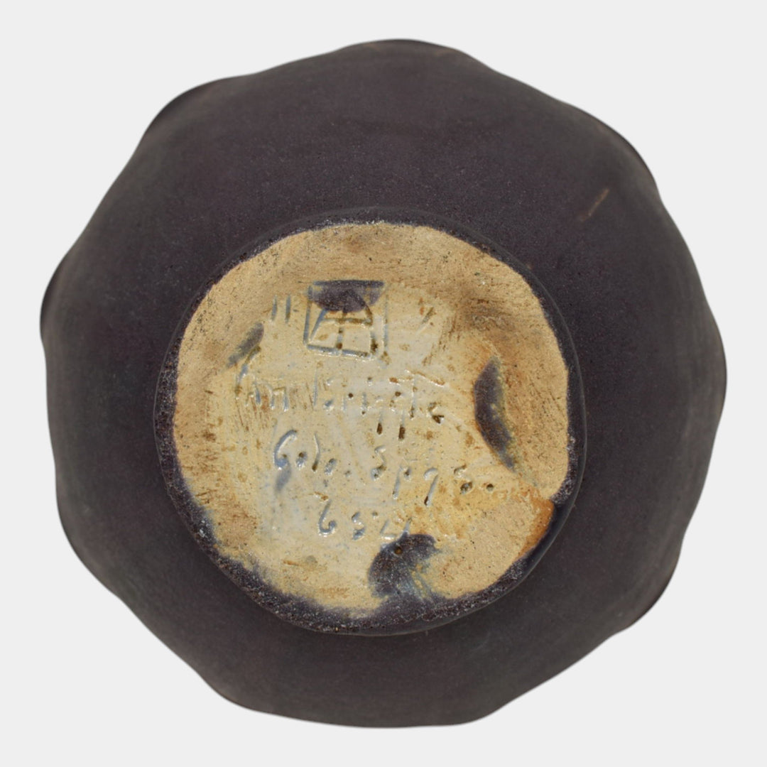 Van Briggle 1907-12 Vintage Arts And Crafts Pottery Matte Purple Vase 654 - Just Art Pottery