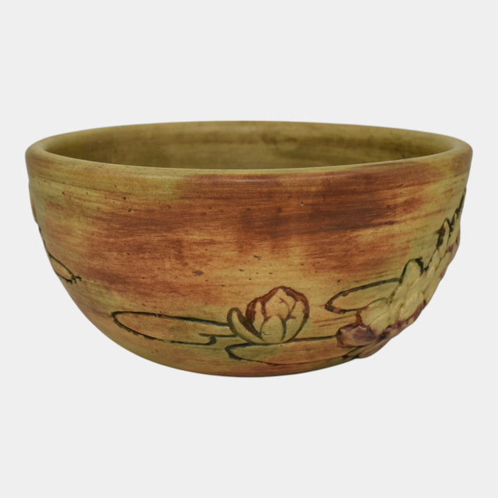 Weller Woodcraft 1920s Vintage Art Pottery Ceramic Waterlily Bowl