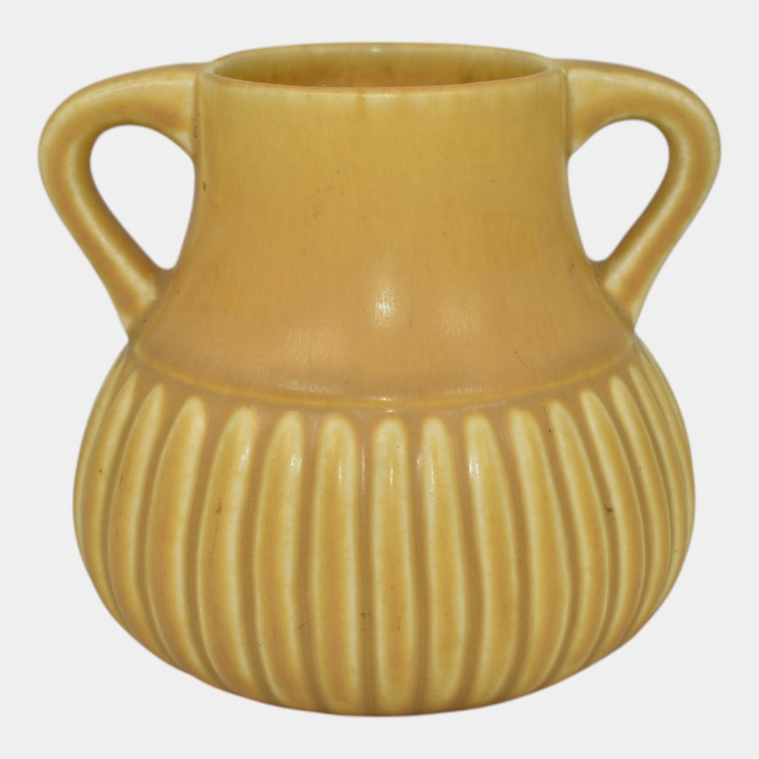 Rookwood 1929 Vintage Arts And Crafts Pottery Yellow Ceramic Handled Vase 2559