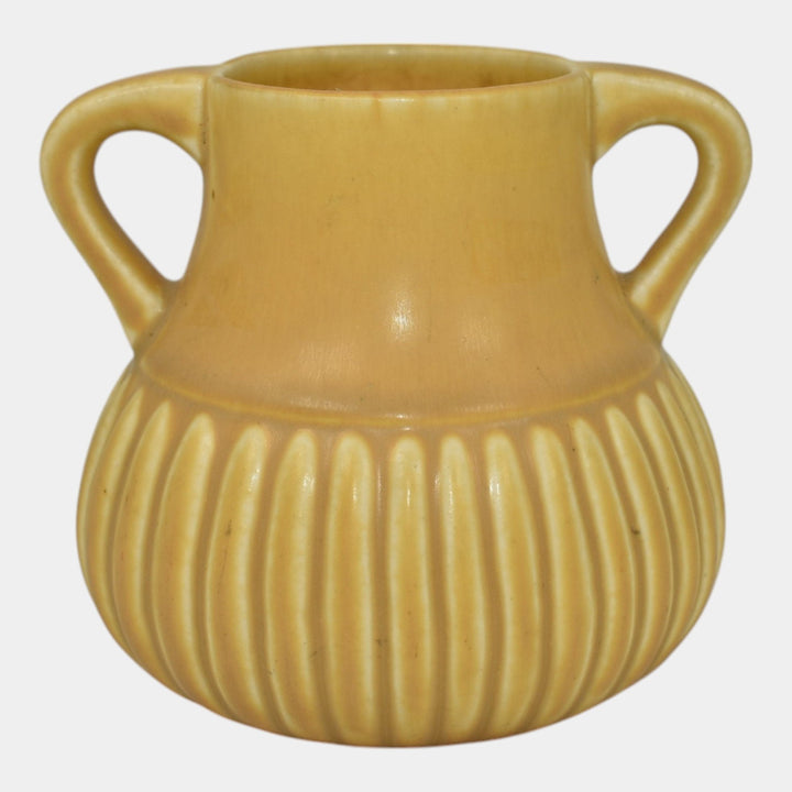 Rookwood 1929 Vintage Arts And Crafts Pottery Yellow Ceramic Handled Vase 2559