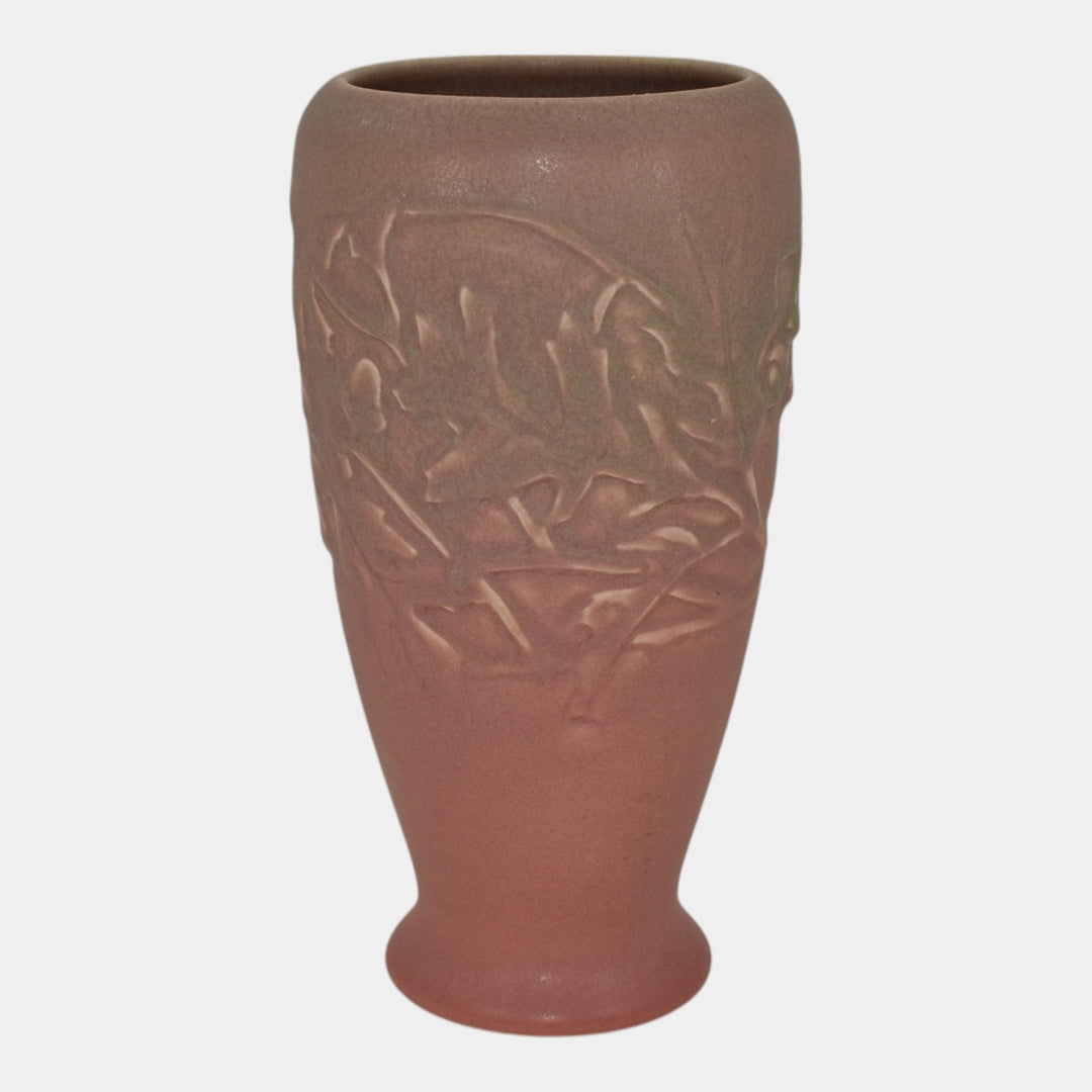 Rookwood 1922 Vintage Arts And Crafts Pottery Pink Ceramic Flower Vase 2590
