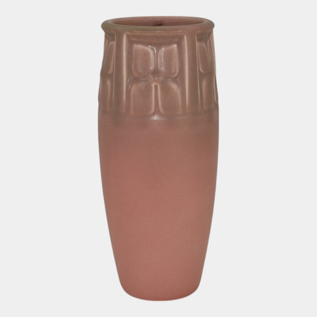 Rookwood 1927 Vintage Art Pottery Pink Ceramic Flower Vase 2324