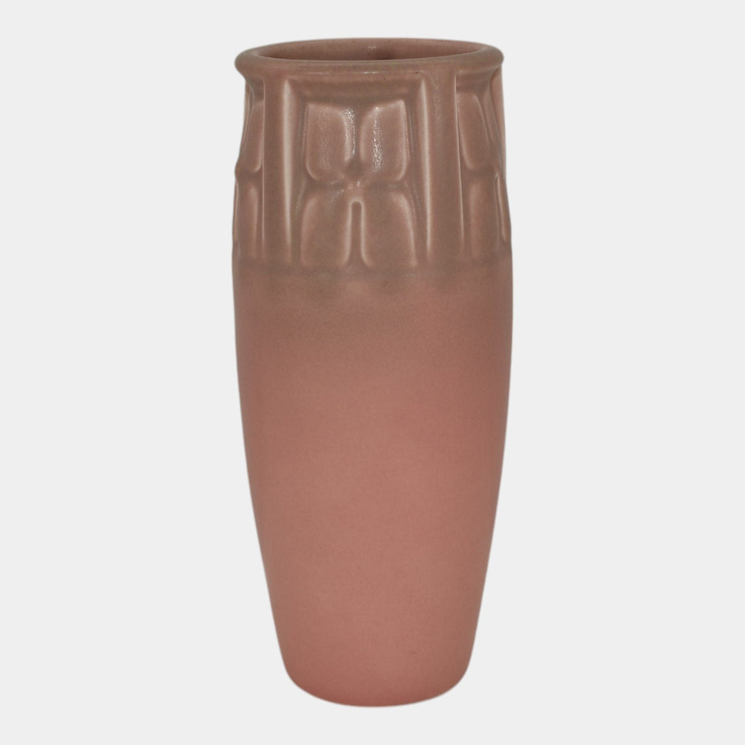 Rookwood 1927 Vintage Art Pottery Pink Ceramic Flower Vase 2324