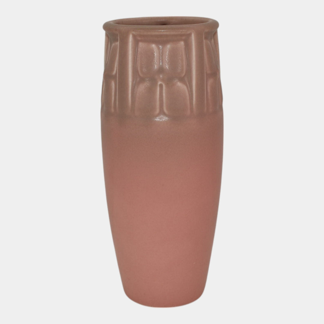Rookwood 1927 Vintage Art Pottery Pink Ceramic Flower Vase 2324