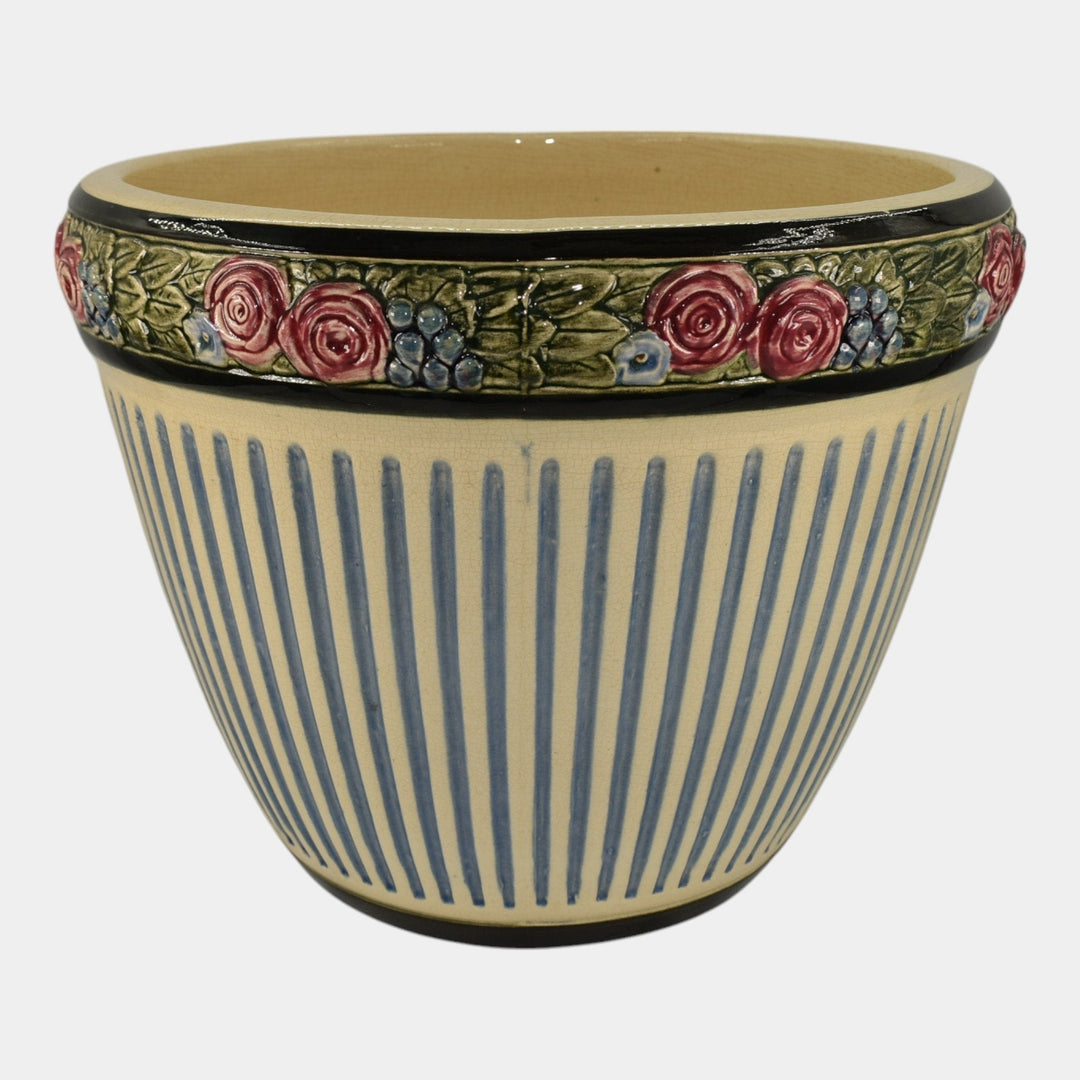 Weller Zona Eldora Chelsea 1920s Vintage Art Pottery Floral Jardiniere Planter