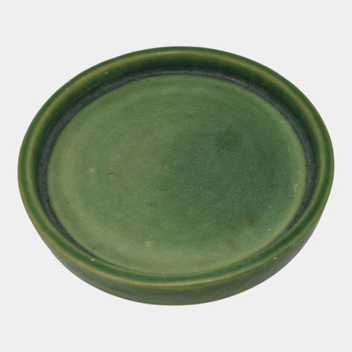 Roseville Thornapple Pink 1937 Art Pottery Ceramic Green Flower Pot Saucer 639-5