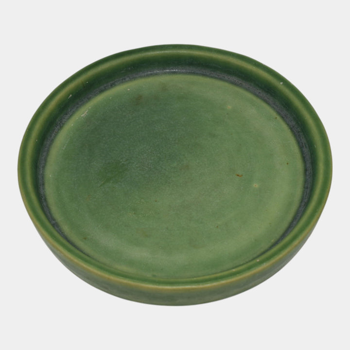 Roseville Thornapple Pink 1937 Art Pottery Ceramic Green Flower Pot Saucer 639-5