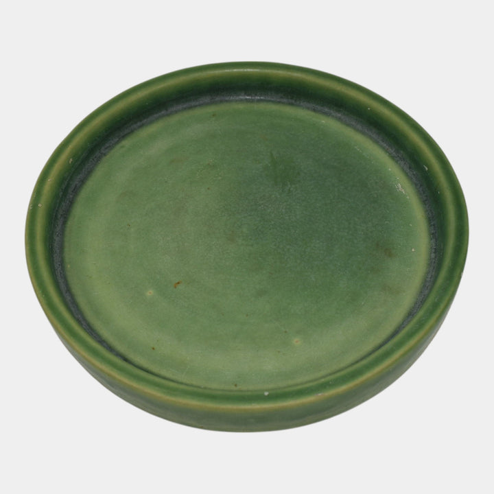 Roseville Thornapple Pink 1937 Art Pottery Ceramic Green Flower Pot Saucer 639-5