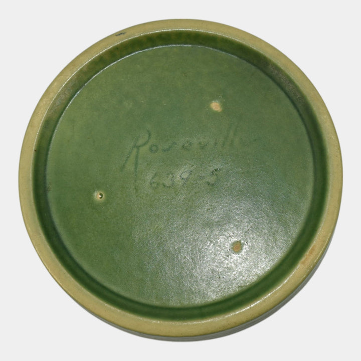 Roseville Thornapple Pink 1937 Art Pottery Ceramic Green Flower Pot Saucer 639-5