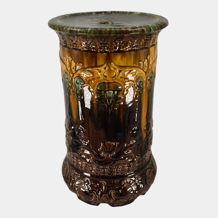 Brush McCoy Weller Blended Majolica Vintage Pottery Pedestal
