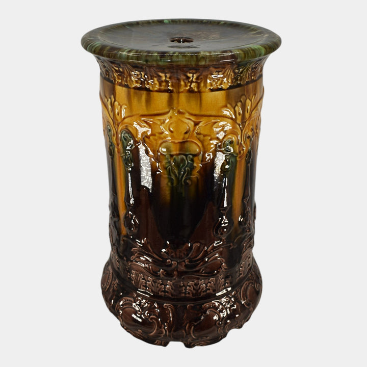Brush McCoy Weller Blended Majolica Vintage Pottery Pedestal