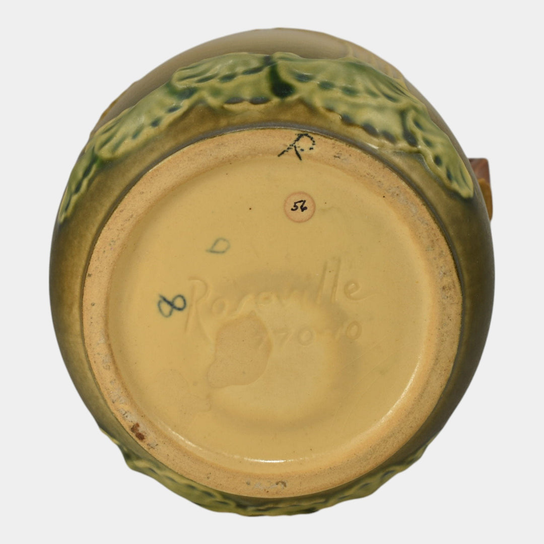 Roseville Primrose Tan 1936 Vintage Art Pottery Ceramic Vase 770-10